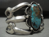 Wide Vintage Navajo Domed Royston Turquoise Native American Jewelry Silver Bracelet Old-Nativo Arts