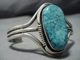 Wil Vandever Blue Carico Lake Turquoise Sterling Silver Vintage Native American Jewelry Navajo Bracelet-Nativo Arts