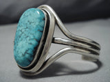 Wil Vandever Blue Carico Lake Turquoise Sterling Silver Vintage Native American Jewelry Navajo Bracelet-Nativo Arts