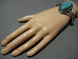 Wil Vandever Blue Carico Lake Turquoise Sterling Silver Vintage Native American Jewelry Navajo Bracelet-Nativo Arts
