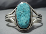 Wil Vandever Blue Carico Lake Turquoise Sterling Silver Vintage Native American Jewelry Navajo Bracelet-Nativo Arts