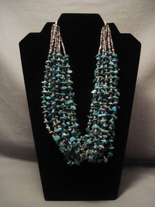Wonderful Modernistic Navajo Native American Jewelry jewelry Perisan Turquoise Necklace Wow-Nativo Arts