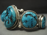 Wonderful Vintage Navajo Arizona Turquoise Sterling Native American Jewelry Silver Bracelet Old-Nativo Arts