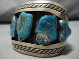 Wonderful Vintage Navajo Turquoise Sterling Silver Native American Bracelet Old-Nativo Arts