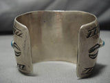 Wonderful Vintage Navajo Turquoise Sterling Silver Native American Bracelet Old-Nativo Arts