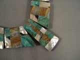 Wow Santo Domingo Turquoise Trapezoid Pendants Sterling Native American Jewelry Silver Necklace-Nativo Arts