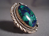 Wow Stunning Navajo Tso Azurite Native American Jewelry Silver Ring-Nativo Arts