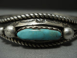 Wow Vintage Zuni Green Royston Turquoise Sterling Native American Jewelry Silver Bracelet-Nativo Arts
