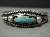 Wow Vintage Zuni Green Royston Turquoise Sterling Native American Jewelry Silver Bracelet-Nativo Arts
